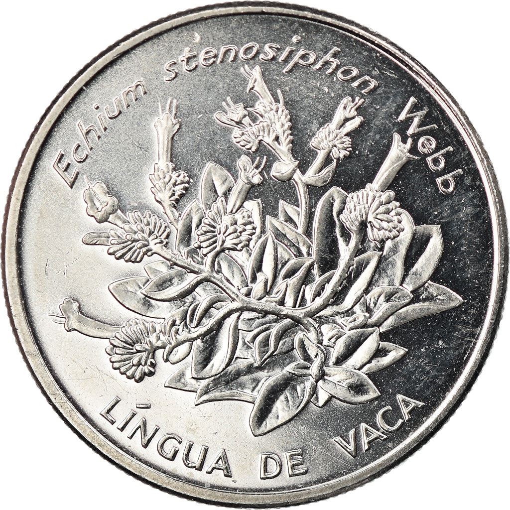 Cape Verde 10 Escudos Coin | Lingua De Vaca Flower | KM32 | 1994