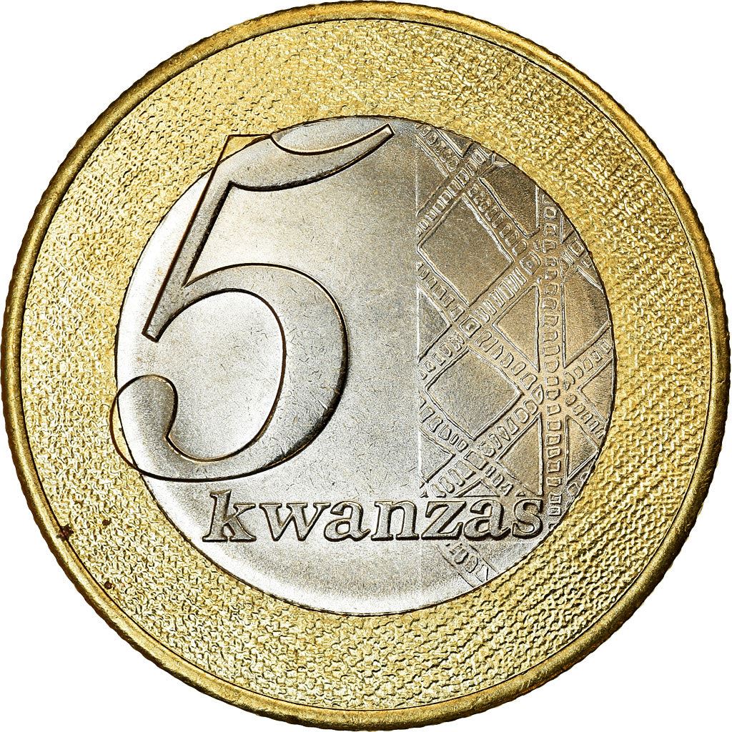 Angola | 5 Kwanzas Coin | Gear | Wreath | Km:109 | 2012