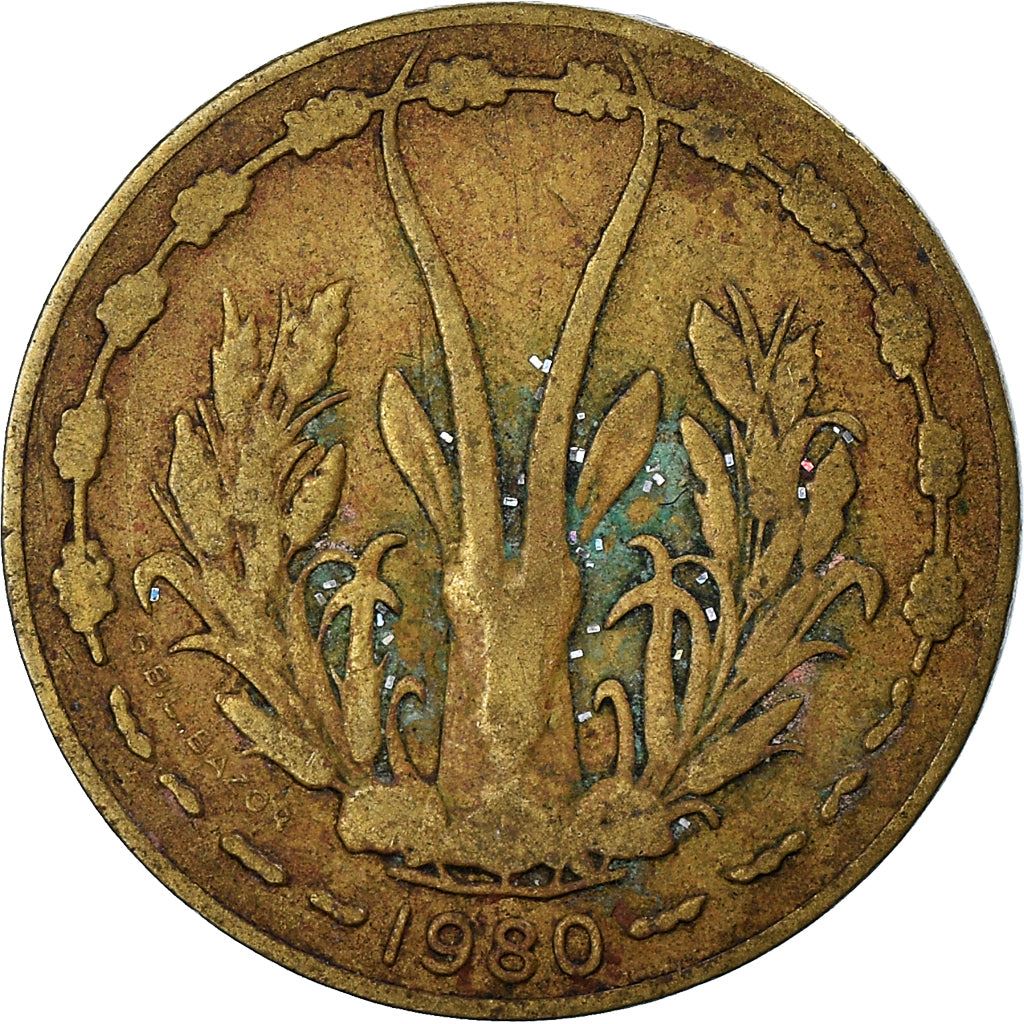 Western African States | 10 Francs Cfa Coin | Emblem of Central Bank | Gazelle | Km:1A | 1966 - 1981