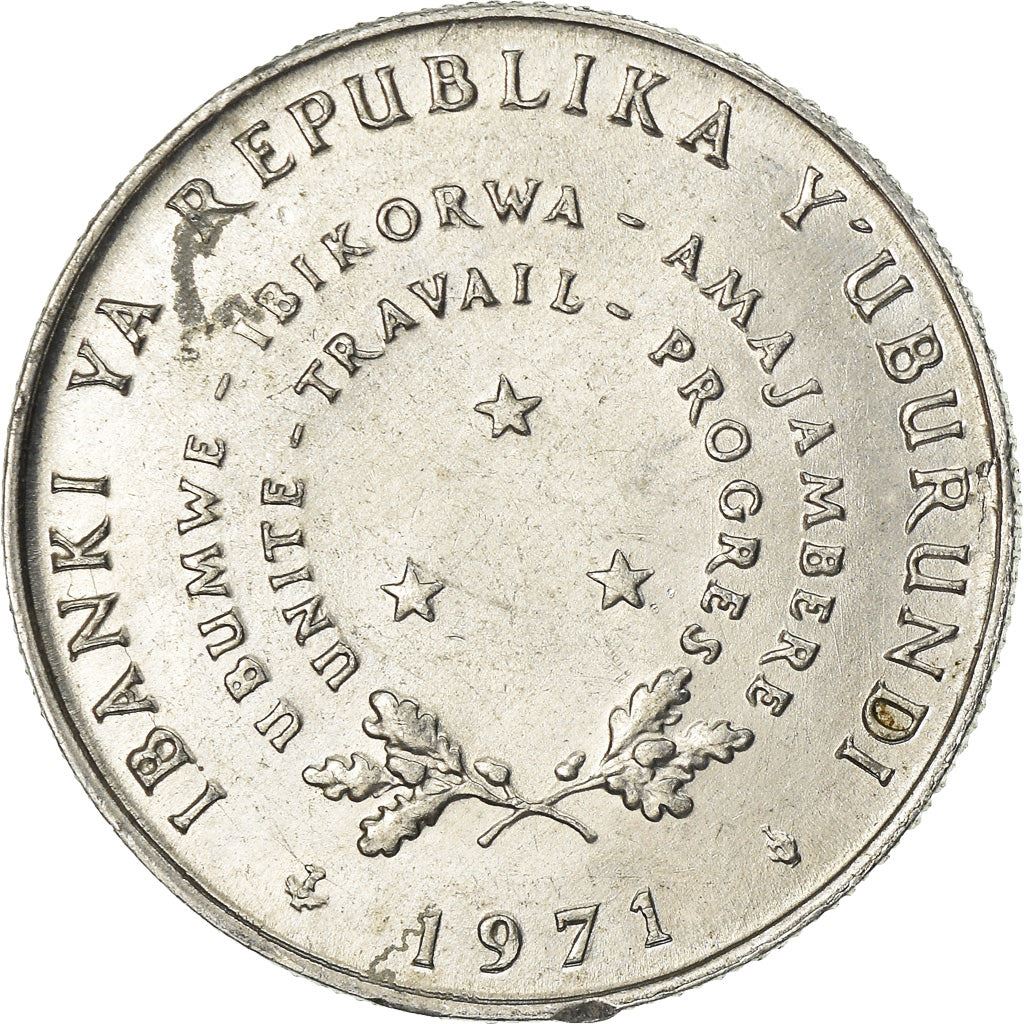 Burundi | 5 Francs Coin | Wreath | Km:16 | 1967 - 1971