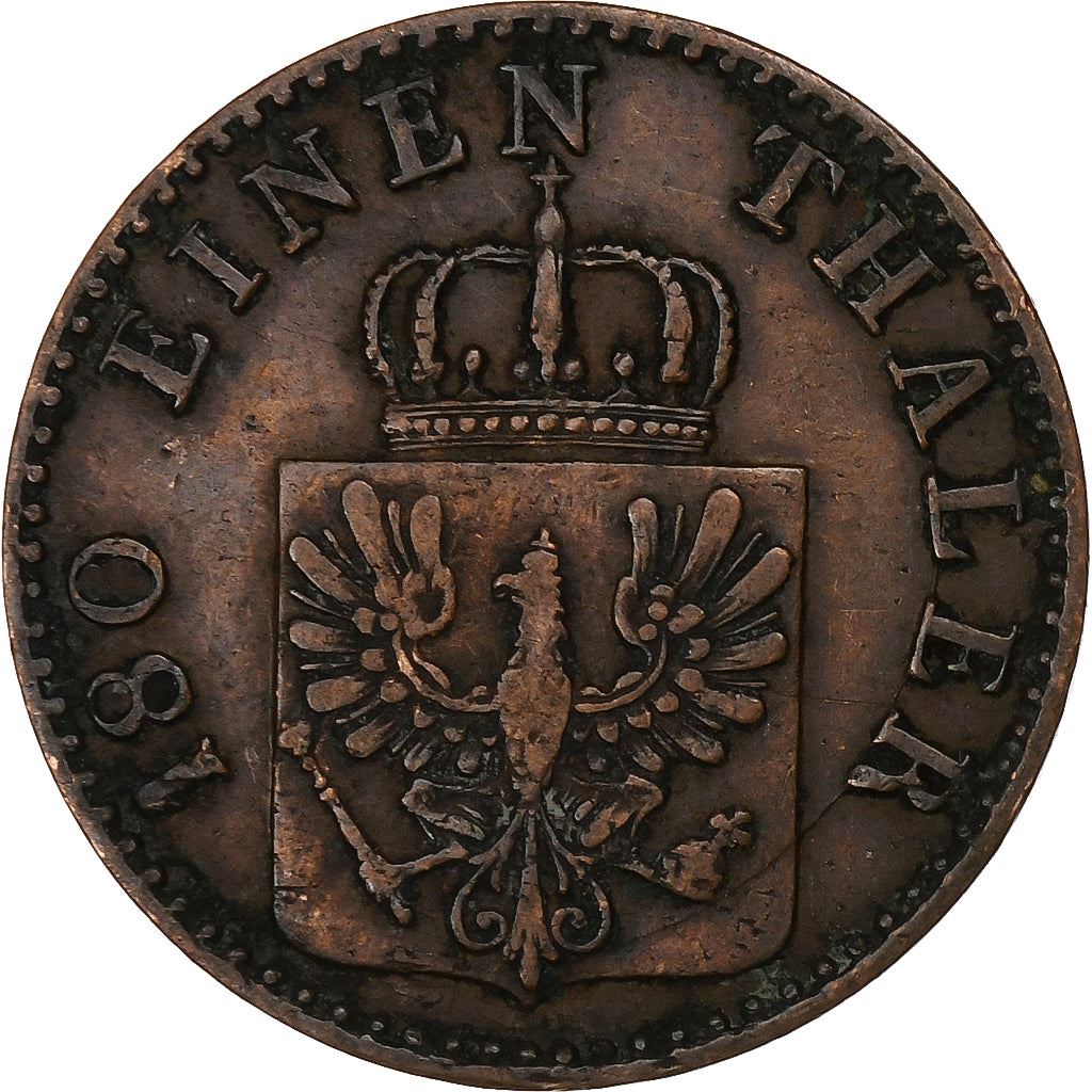 Kongeriget Preussen | 2 Pfennig Mønt | Wilhelm I | Km:481 | 1861 - 1873