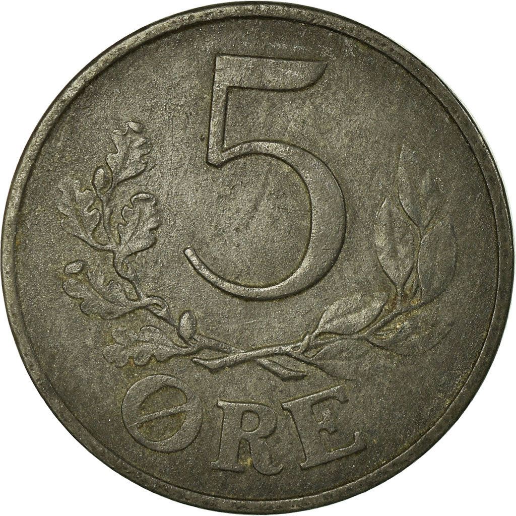 Denmark | 5 Ore Coin | Monogram | Km:834A | 1942 - 1945
