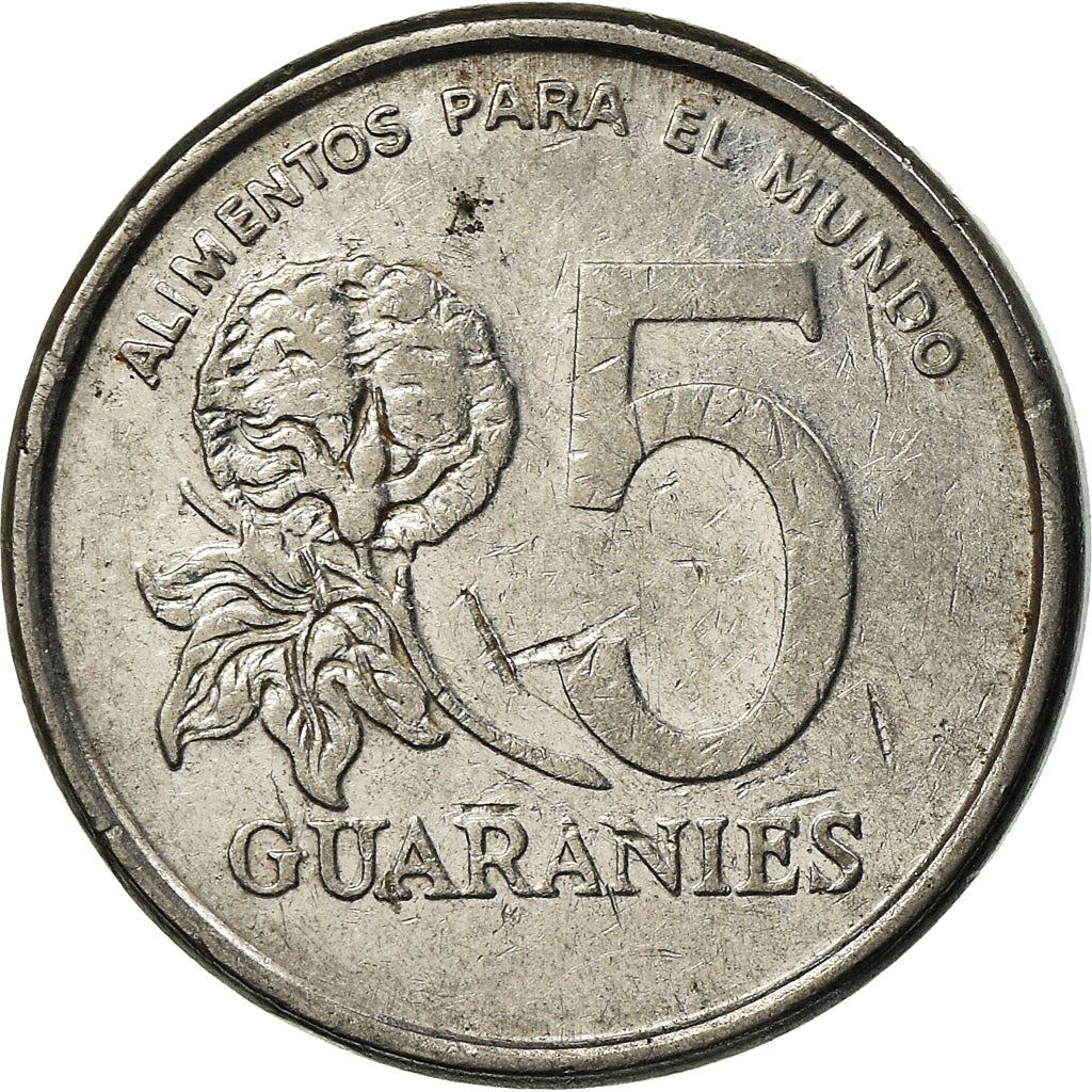 Paraguay | 5 Guaranies Coin | FAO | Km:166 | 1978 - 1986