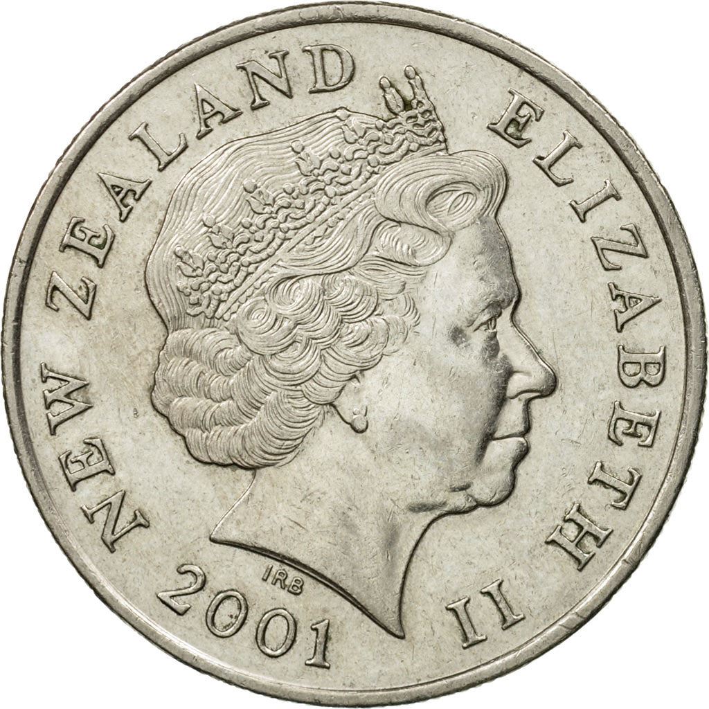 New Zealander 50 Cents Coin | Queen Elizabeth II | Captain James Cook | HMS Endeavour | KM119 | 1999 - 2006