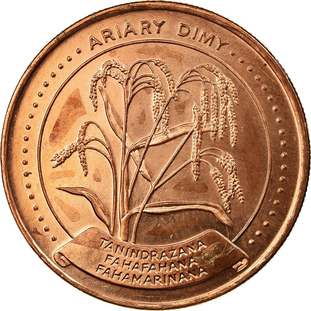 Madagascar | 5 Ariary Coin | Star | Rice | Km:23 | 1994 - 1996
