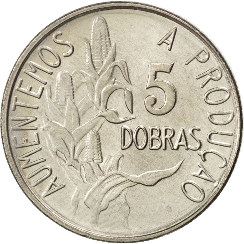Sao Tome and Principe | 5 Dobras Coin | FAO | Km:28 | 1977