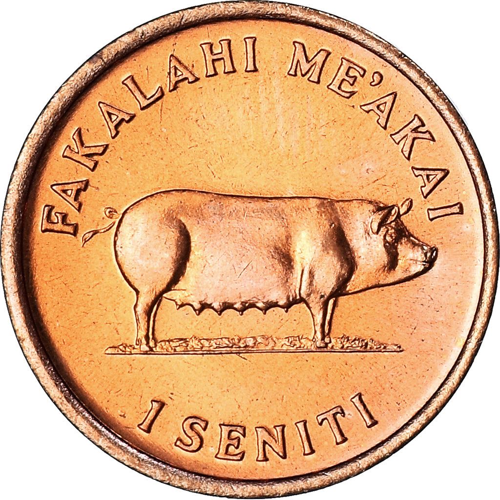 Tonga | 1 Seniti Münze | Mais | Schwein | FAO | Km:42 | 1975 - 1979