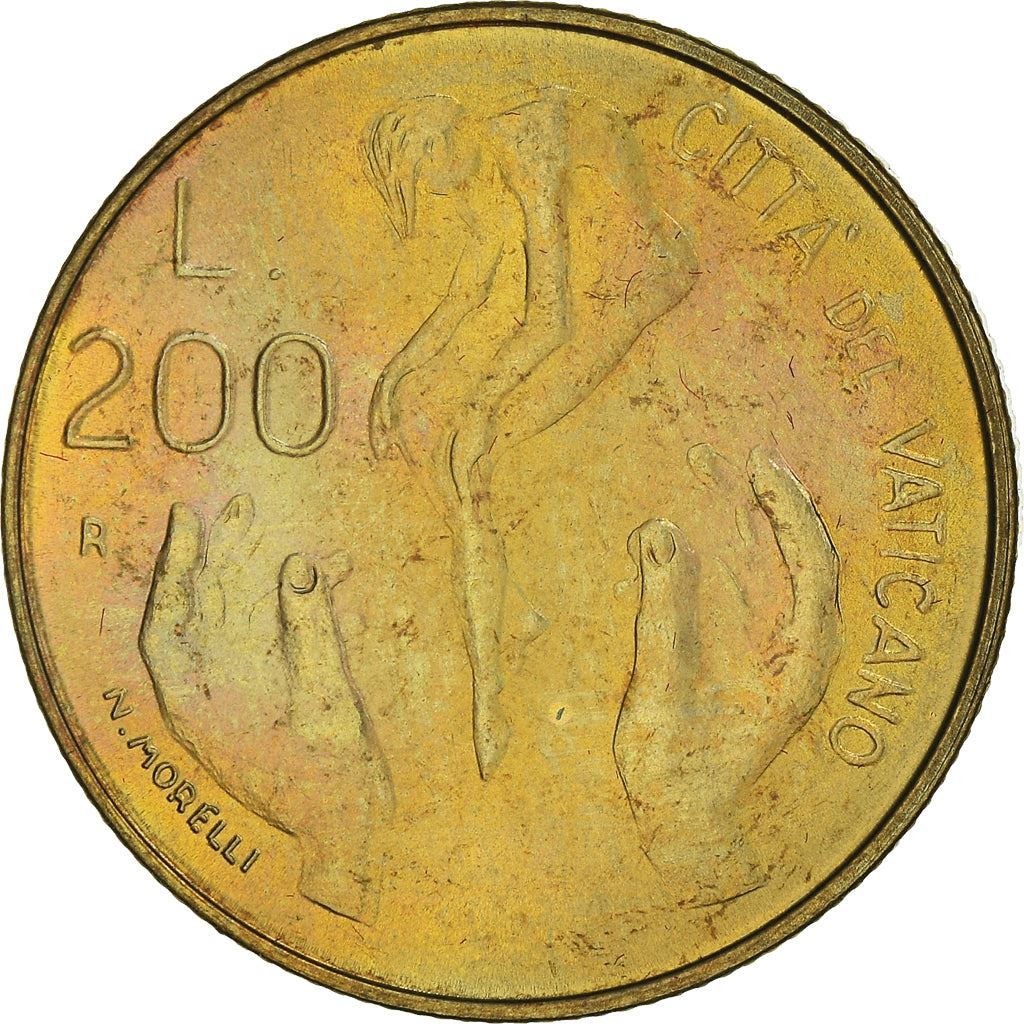 Vatican City | 200 Lire Coin | John Paul II | Km:174 | 1983