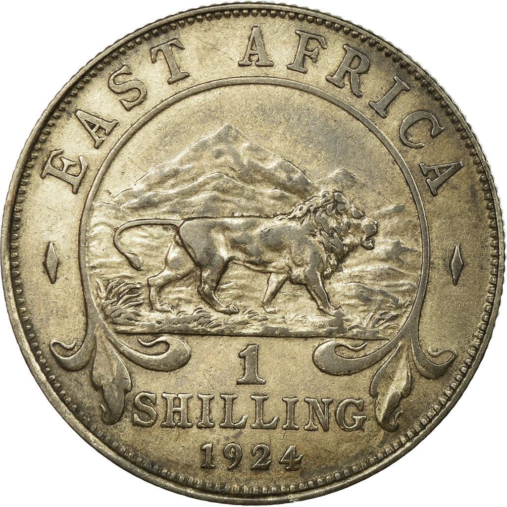 Afrique de l'Est | Pièce de 1 Shilling | George V | Lion | Montagnes | Km:21 | 1921 - 1925