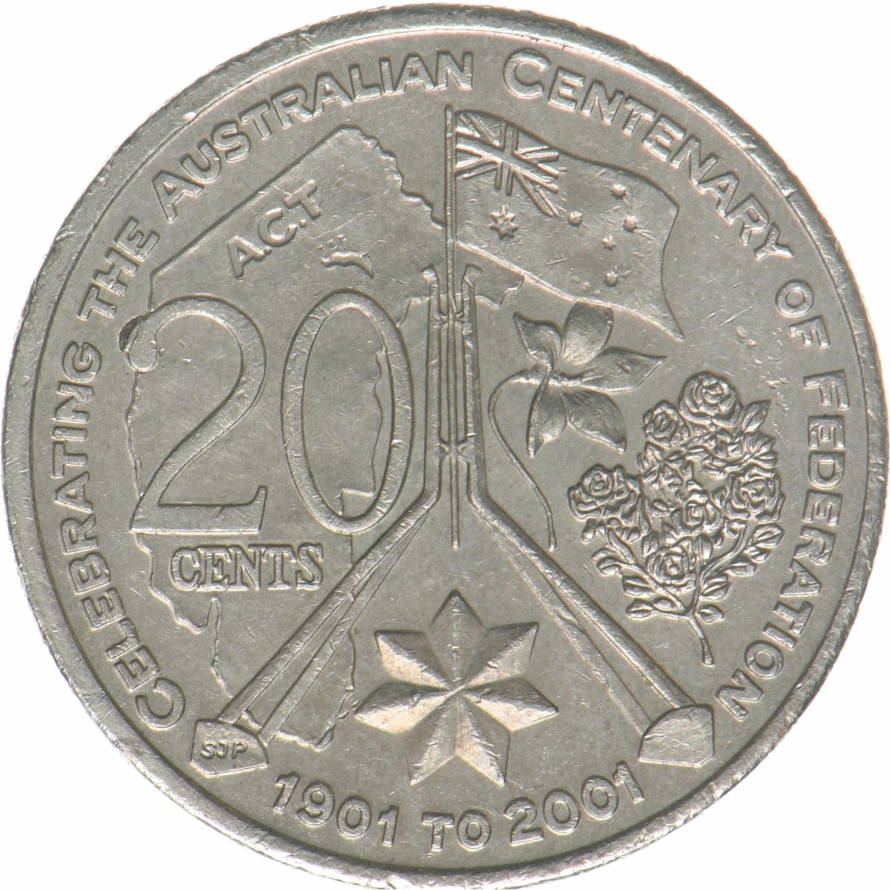 Australia | 20 Cents Coin | Australian Capital Territory | KM:552 | 2001