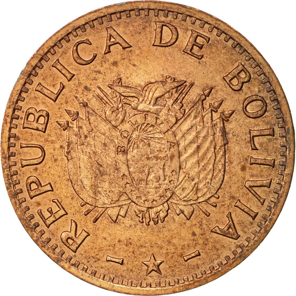 Bolivien | 10 Centavos | Kupferbeschichteter Stahl | KM:202a | 1997