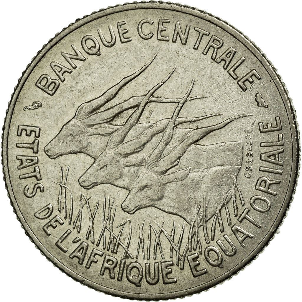 Central African States | 100 Francs Cfa Coin | Antelope | Km:5 | 1966 - 1968