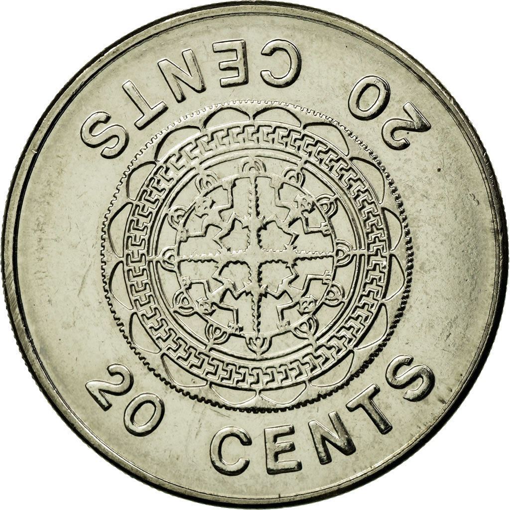 Solomon Islands | 20 Cents Coin | Elizabeth II | Malaita Pendant | Km:28 | 1987 - 2010