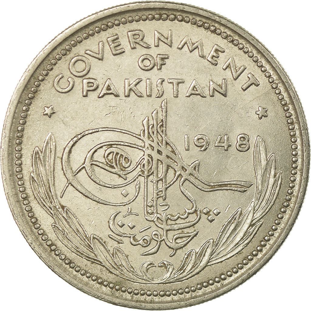 Pakistan | 1 Rupee Coin | Crescent Moon | Km:7 | 1948 - 1949