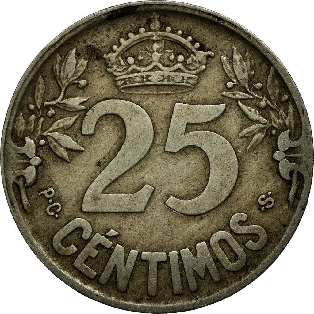 إسبانيا | عملة 25 سنتيموس | سفينة كارافيل | Km:740 | 1925