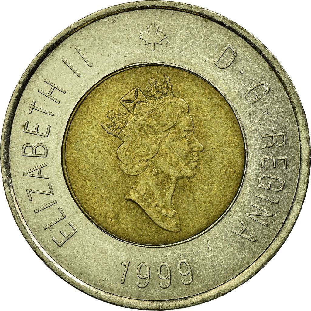 Canada | 2 Dollars Coin | Inuit drummer | Bimetallic | KM:357 | 1999