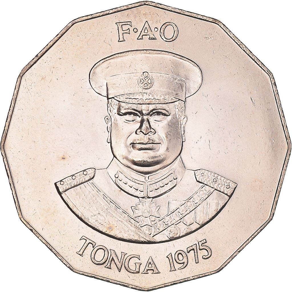 Tonga | 50 Seniti Münze | König Tupou IV | 50 Fische | FAO | Km:47 | 1975 - 1978