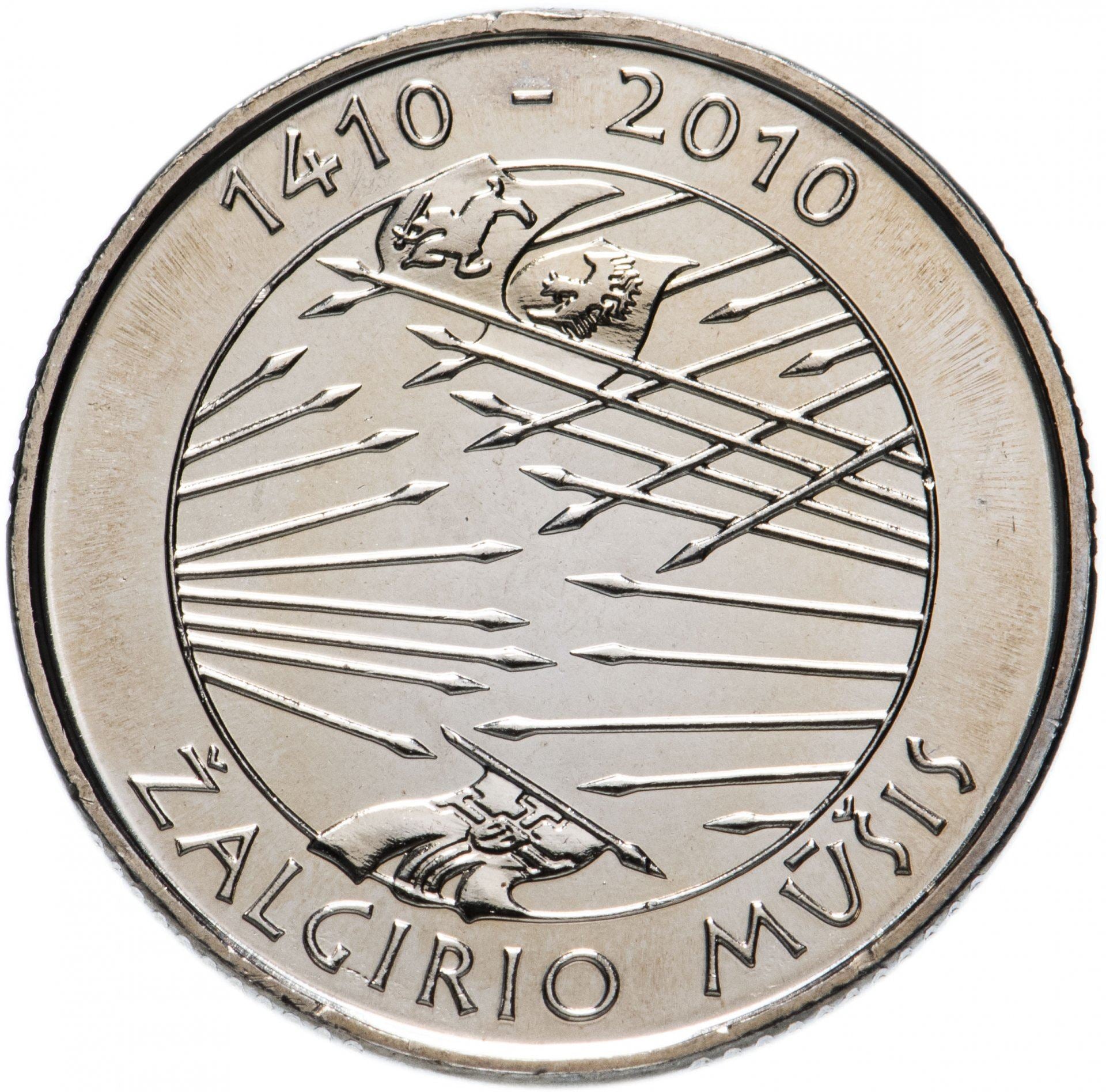 Lithuania | 1 Litas Coin | Battle of Grunwald | Km:172 | 2010