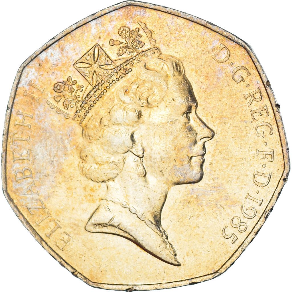 United Kingdom | 50 Pence Coin | Elizabeth II | Km:940.1 | 1985 - 1997