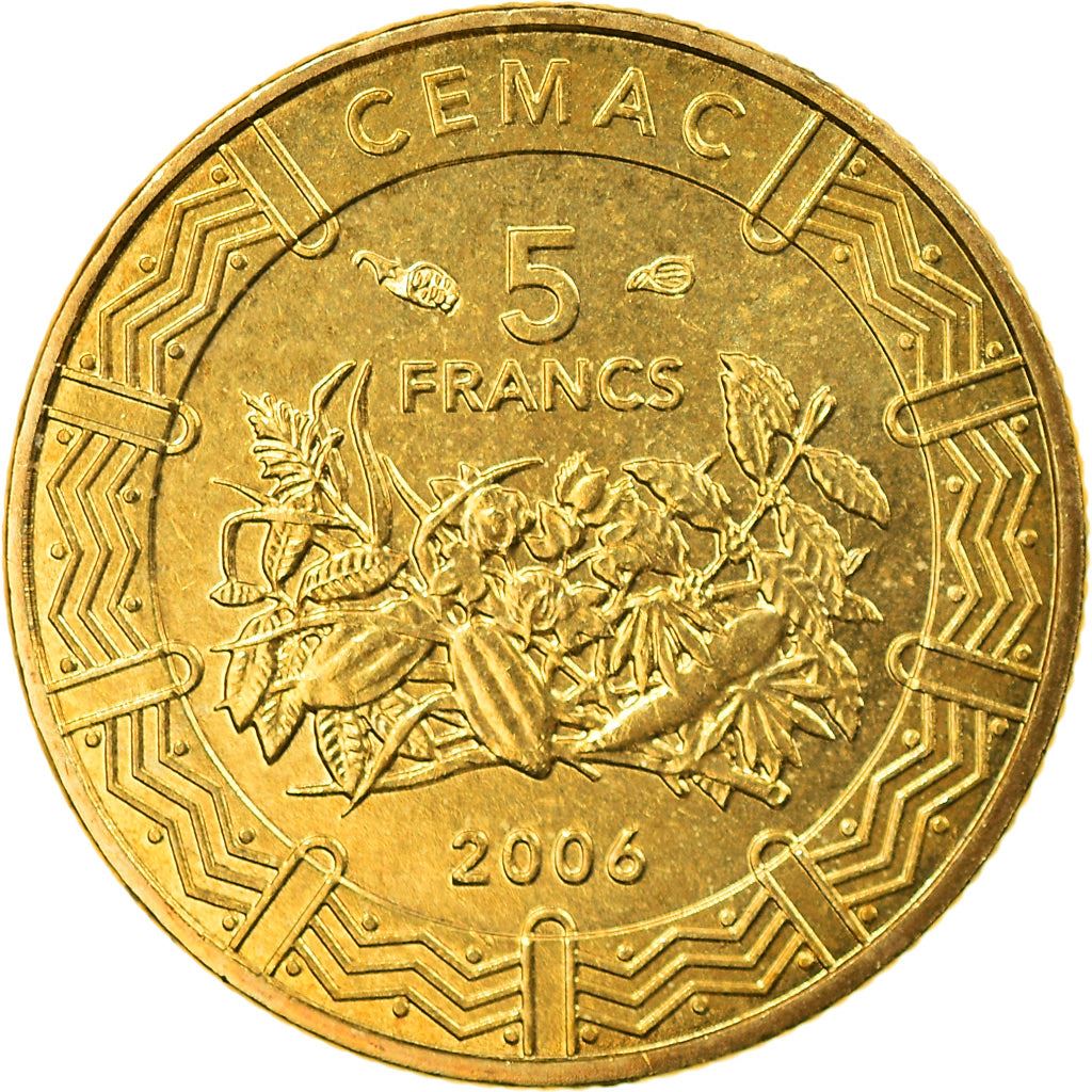 Central African States | 5 Francs Cfa Coin | Plants | Km:18 | 2006