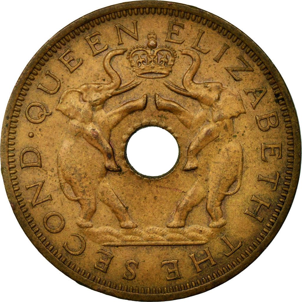 Rhodesia and Nyasaland | 1 Penny Coin | Elephants | Km:2 | 1955 - 1963