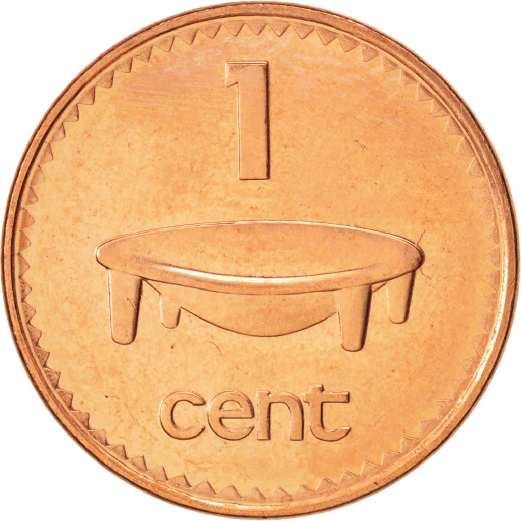 Fiji | 1 Cent Coin | Elizabeth II | Tanoa Kava Bowl | KM49b | 2006