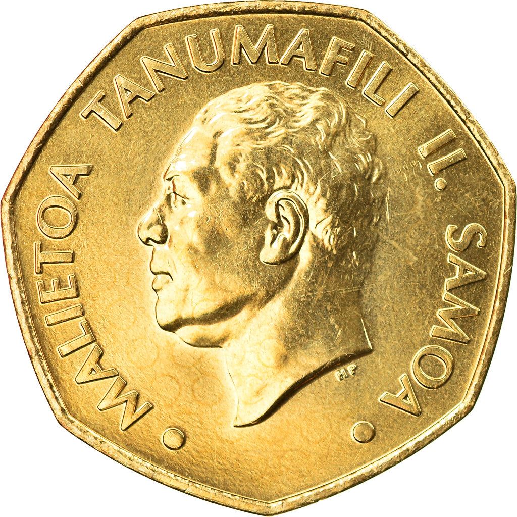 Samoa | Moneda de 1 Tala | Malietoa Tanumafili II | Escudo | Cruz | Km:135 | 2002 - 2006