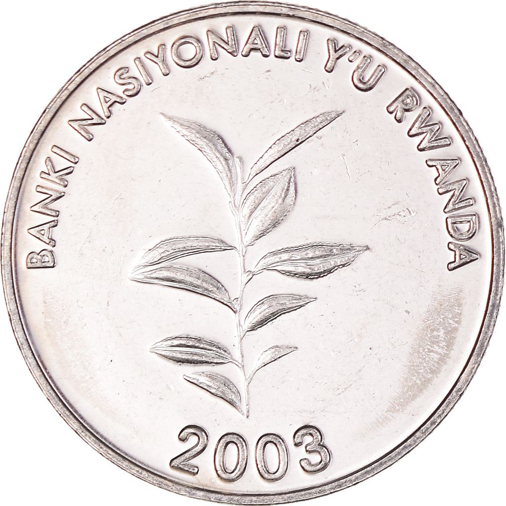 Rwanda | 20 Amafaranga Coin | Tea Plants | Km:25 | 2003