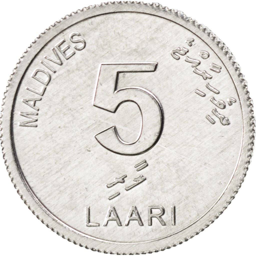 Maldives | 5 Laari Coin | Bonito fish | Km:114 | 2012