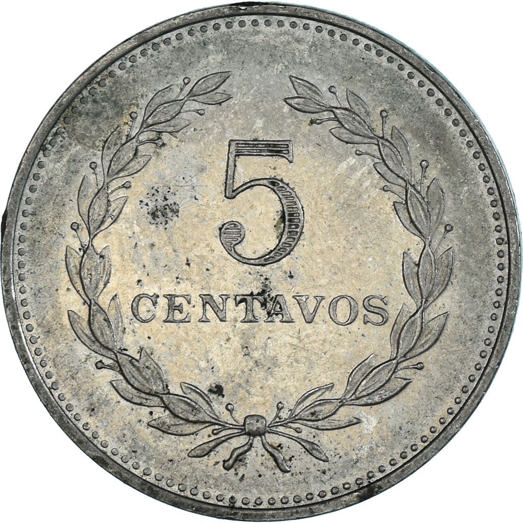 El Salvador | 5 Centavos Coin | Francisco Morazan | Km:149 | 1975 - 1986