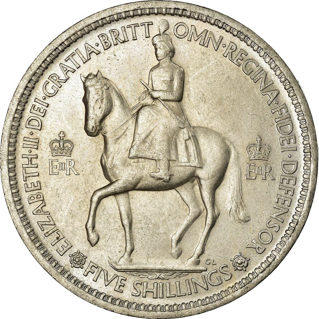 United Kingdom | 5 Shillings Coin | Coronation | KM:894 | 1953