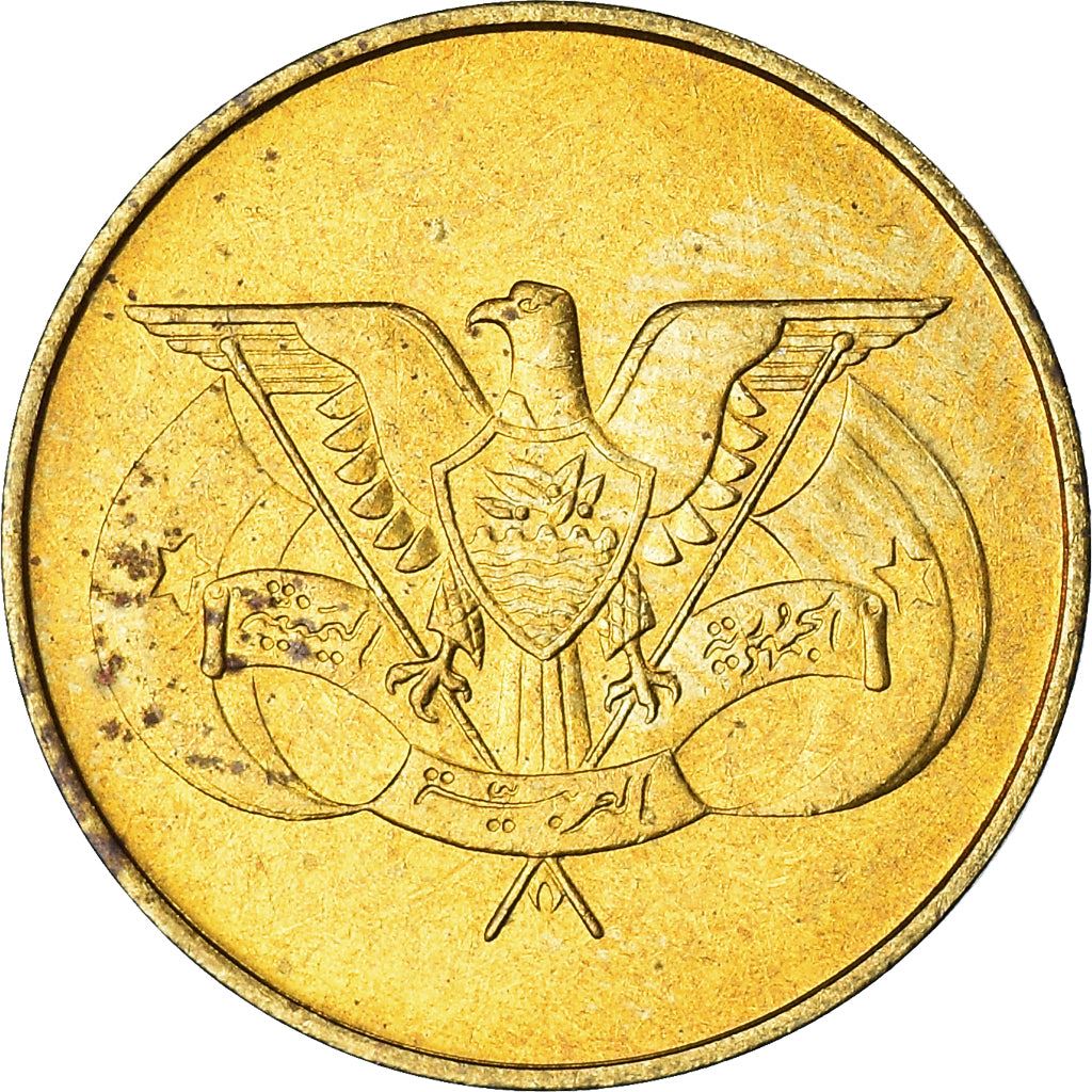 Północny Jemen | Moneta 5 Fils | Orzeł Saladyna | R:34, Schön:127 | 1974 - 1980