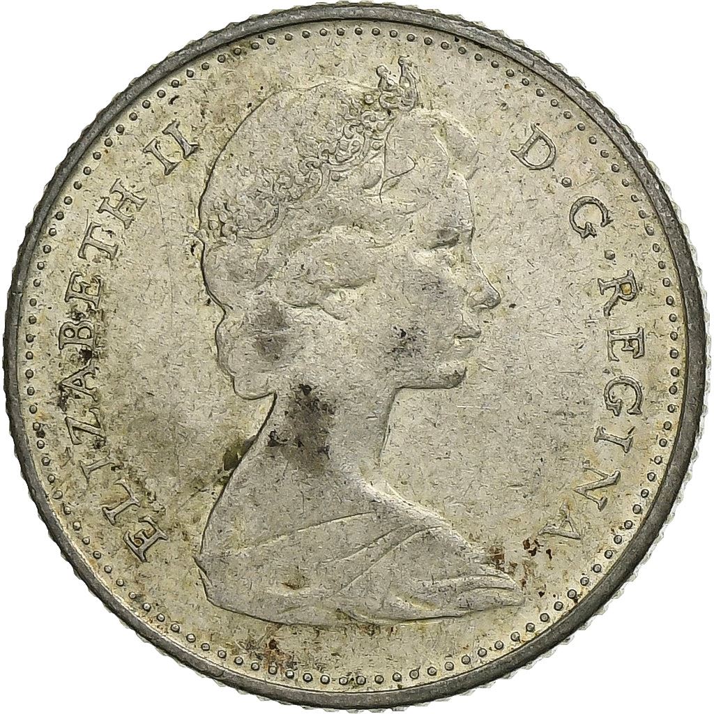 Canada | Pièce de 10 cents | Argent | 2e portrait | KM : 72 | 1968