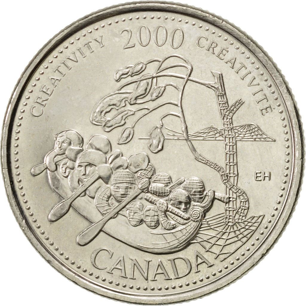 Canada | 25 Cents Coin | Creativity | Nickel | KM:379 | 2000