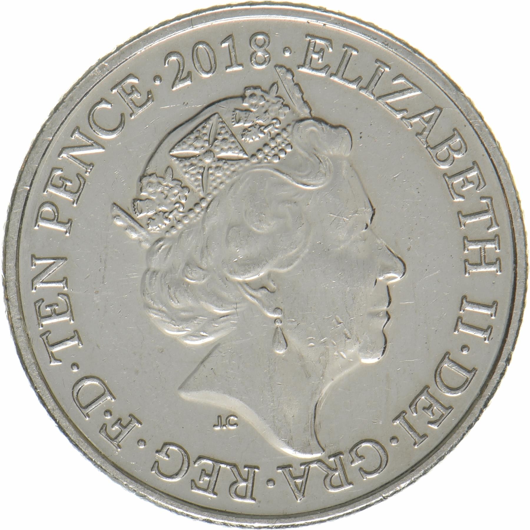 United Kingdom | 10 Pence Coin | Houses of Parliament | KM:1533 | 2018 - 2019