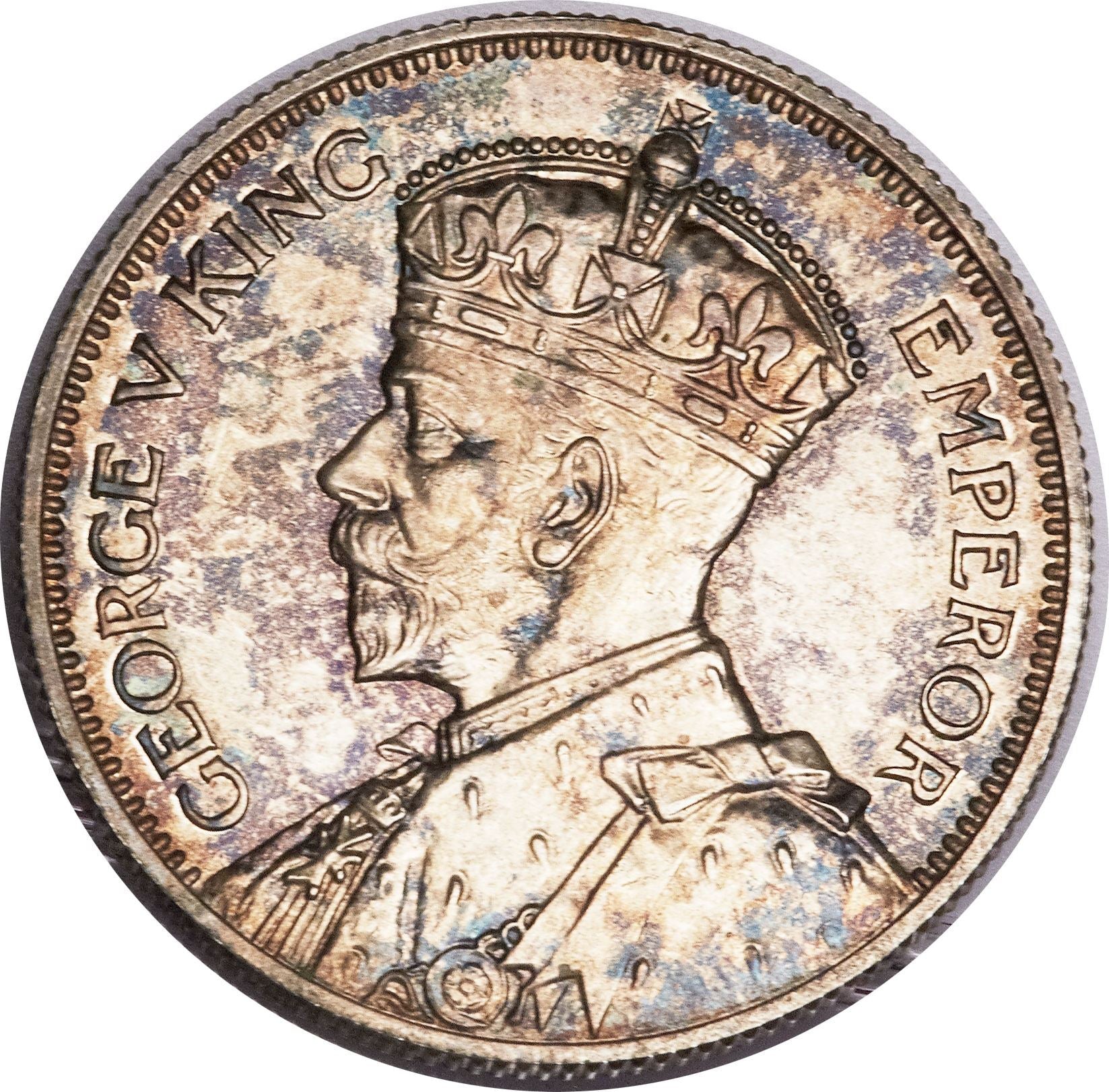 New Zealand | 1 Shilling Coin | George V | Maori Warrior | Km:3 | 1933 - 1935