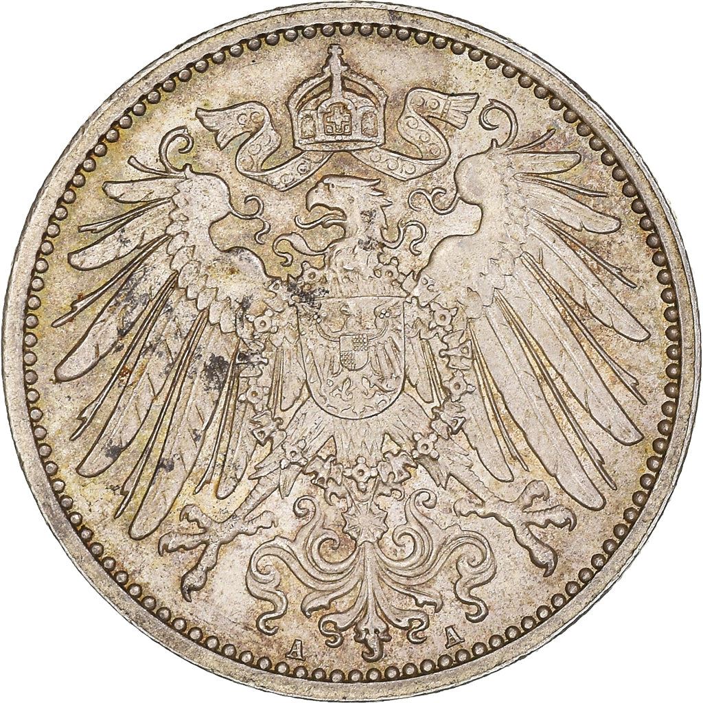 German Empire 1 Mark Coin | Deutsches Reich | Wilhelm II | Type 2 - Small Shield | KM14 | 1891 - 1916