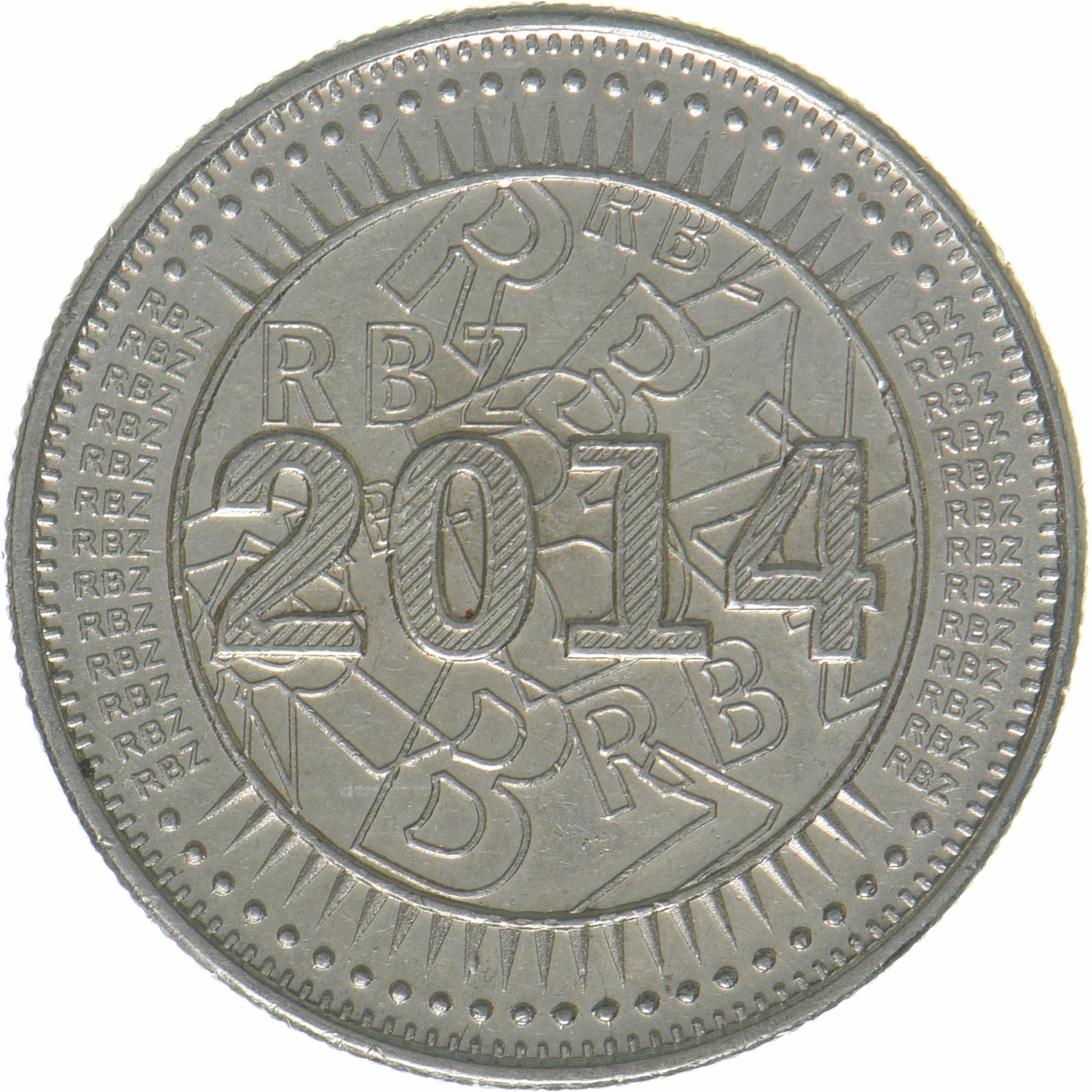 Zimbabwe | 25 Cents Coin | Bond Coin | KM:19 | 2014