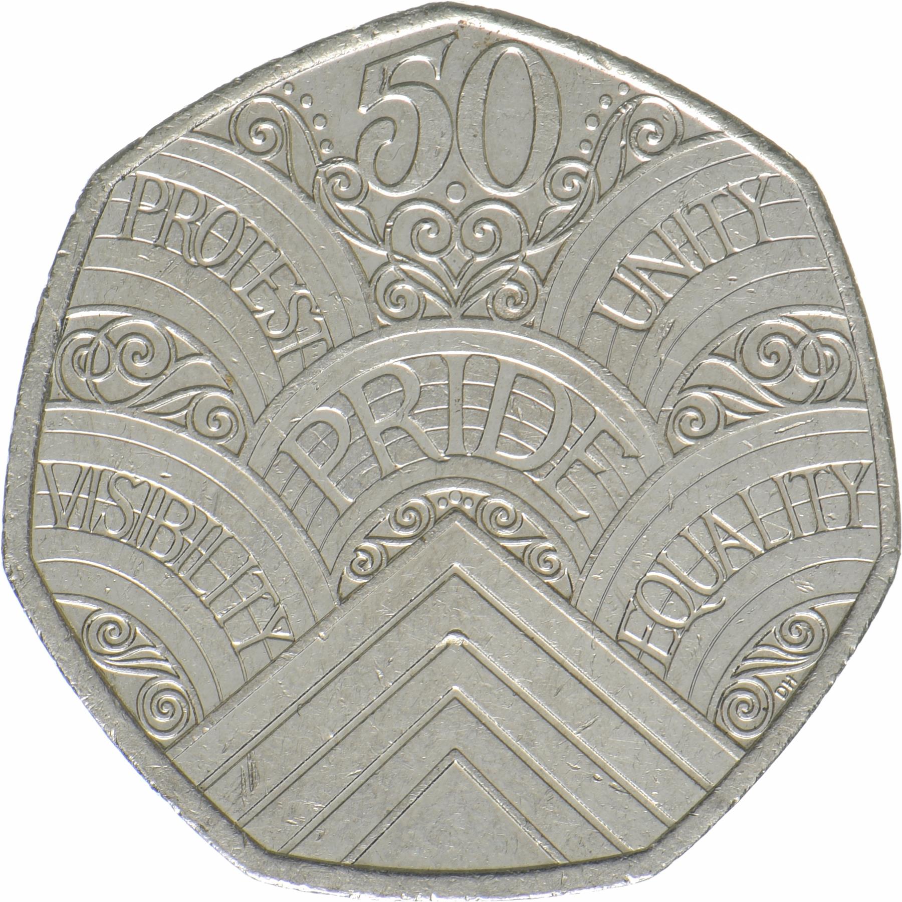 United Kingdom | 50 Pence Coin | Pride UK | KM:2158 | 2022