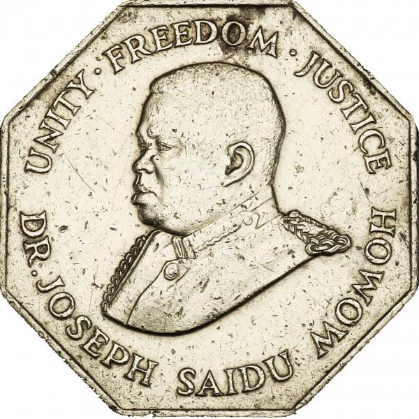 Sierra Leone 1 Leone | Joseph Saidu Momoh | KM43 | 1987 - 1988