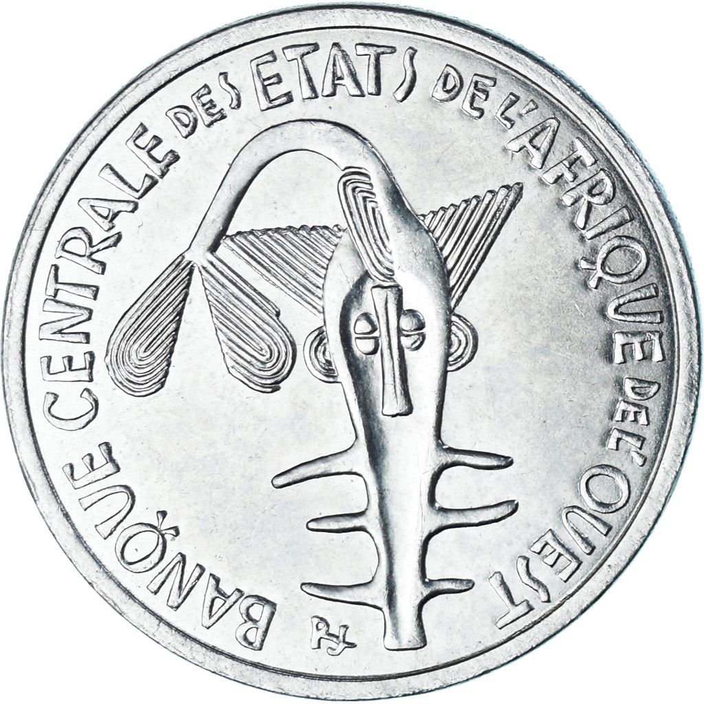 Western African States | 100 Francs Cfa Coin | Emblem of Central Bank | Flowers | Km:19 | 2006 - 2024