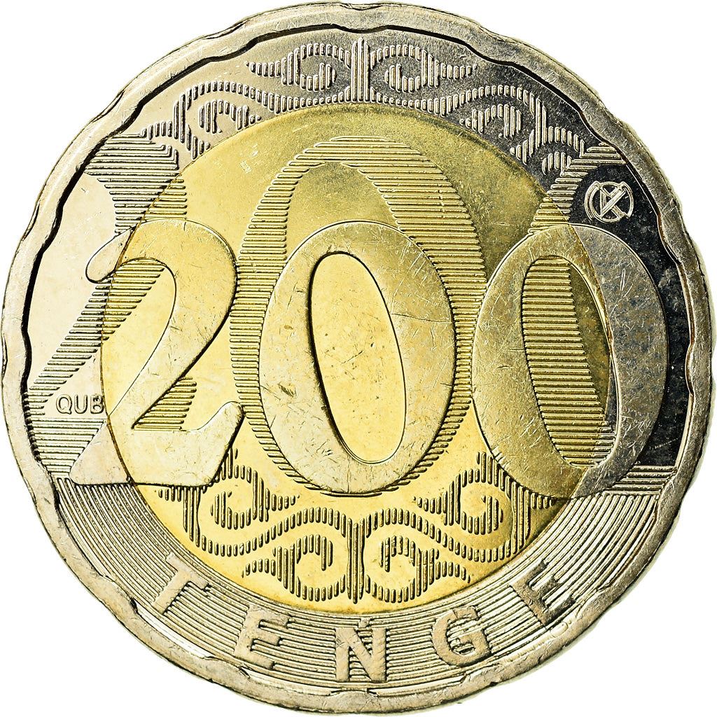 Kazakhstan | 200 Tenge Coin | Bimetallic | Coat of Arms | Km:505 | 2020 - 2023