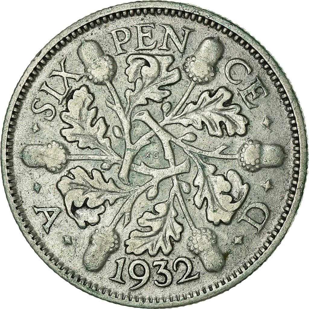 United Kingdom | 6 Pence Coin | George V | KM:832 | 1927 - 1936