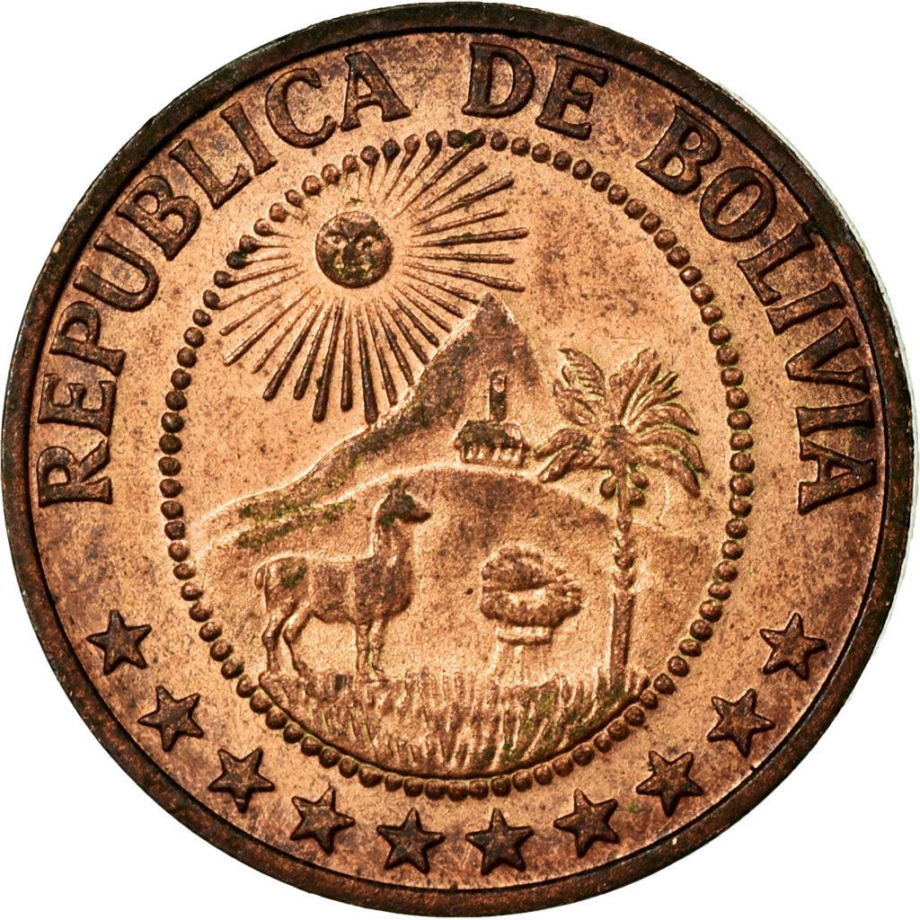Bolivia | 5 centavos | verkoperd staal | Wapen | KM:187 | 1965-1970