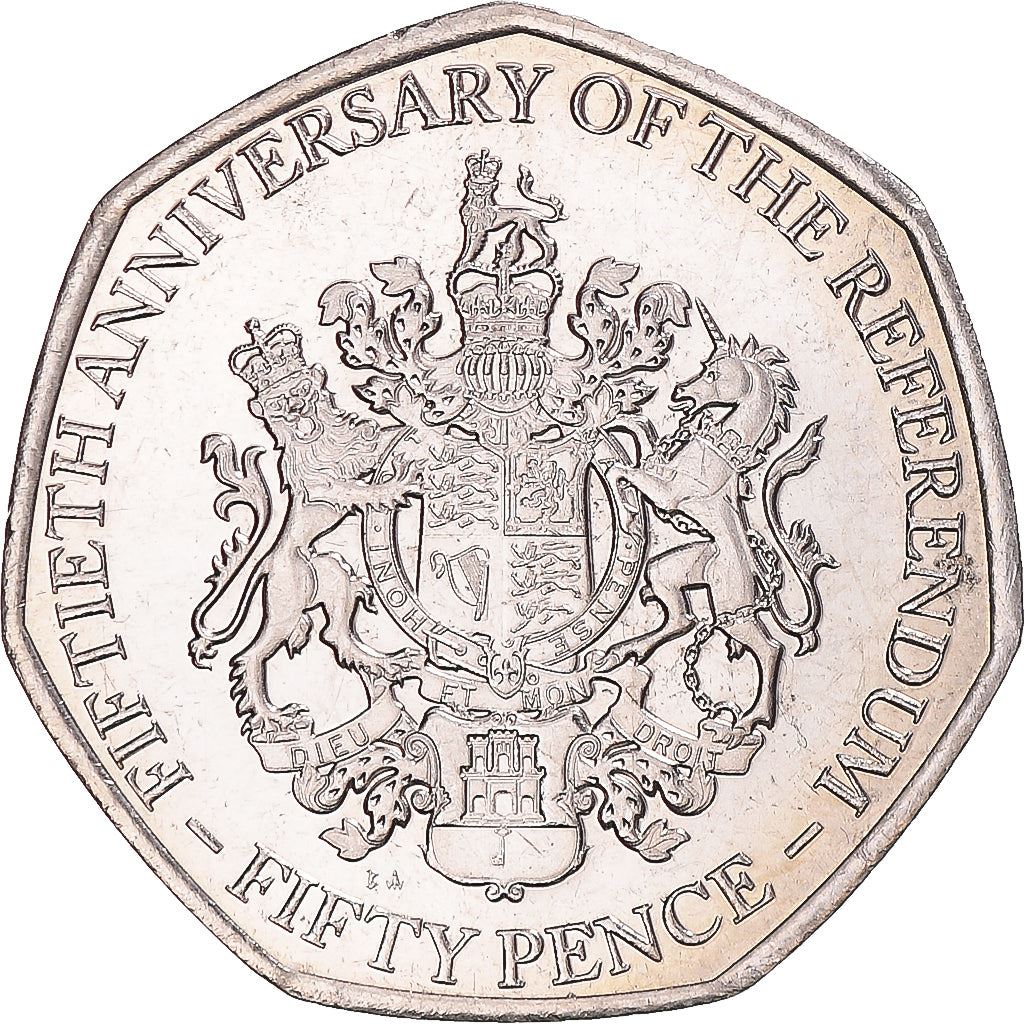 Gibraltar | 50 Pence Coin | Referendum | Km:1589 | 2017