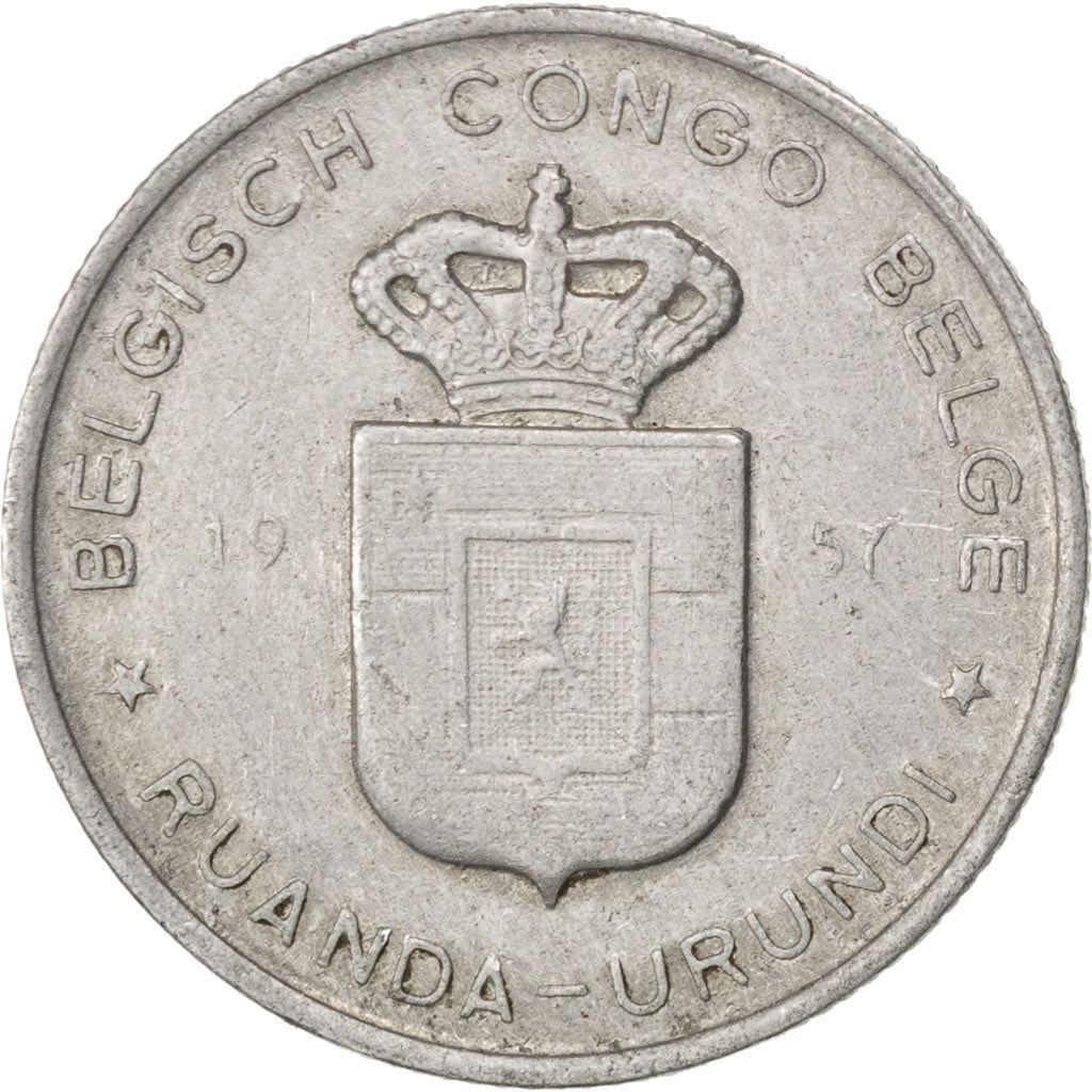 Belgian Congo | 1 Franc Coin | Palm tree | Km:4 | 1957 - 1960