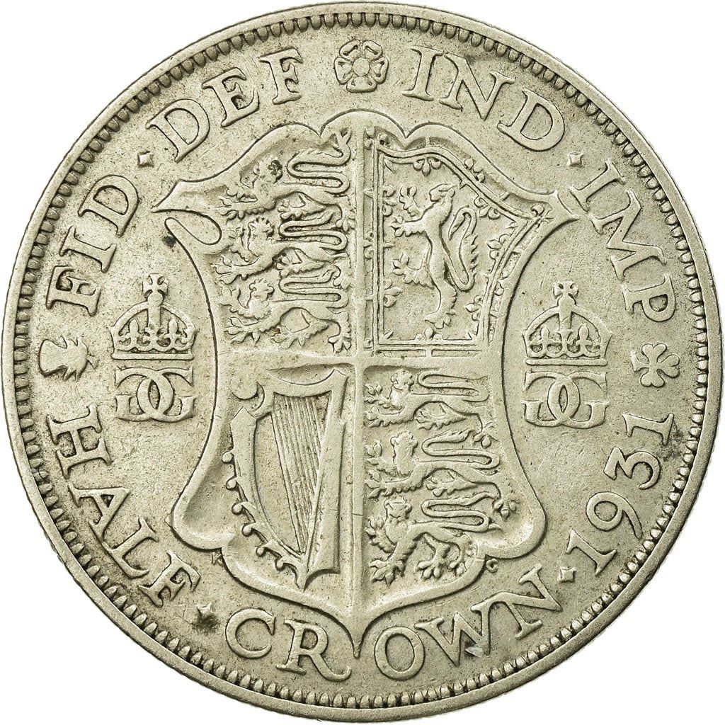 United Kingdom | 1/2 Crown Coin | George V | KM:835 | 1927 - 1936