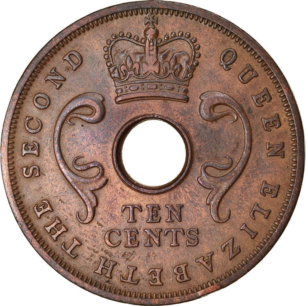 Afrique de l'Est | Pièce de 10 Cents | Couronne | Défenses | Km:38 | 1956 - 1964