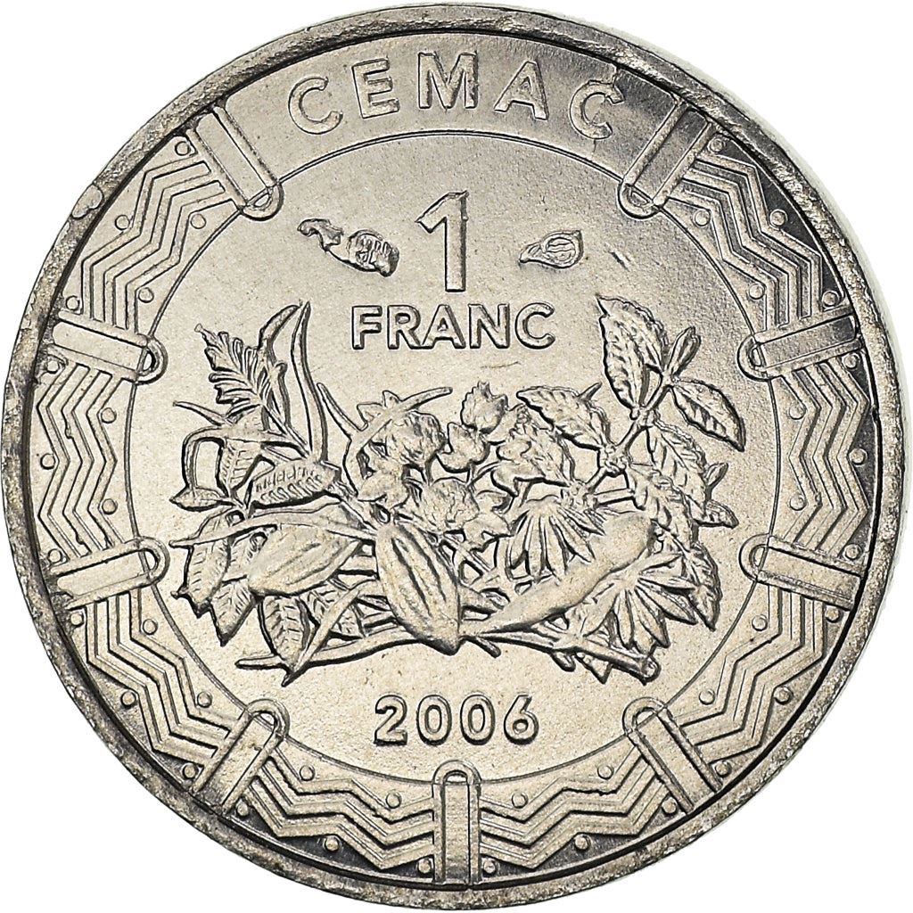 Central African States | 1 Franc Cfa Coin | Plants | Km:16 | 2006