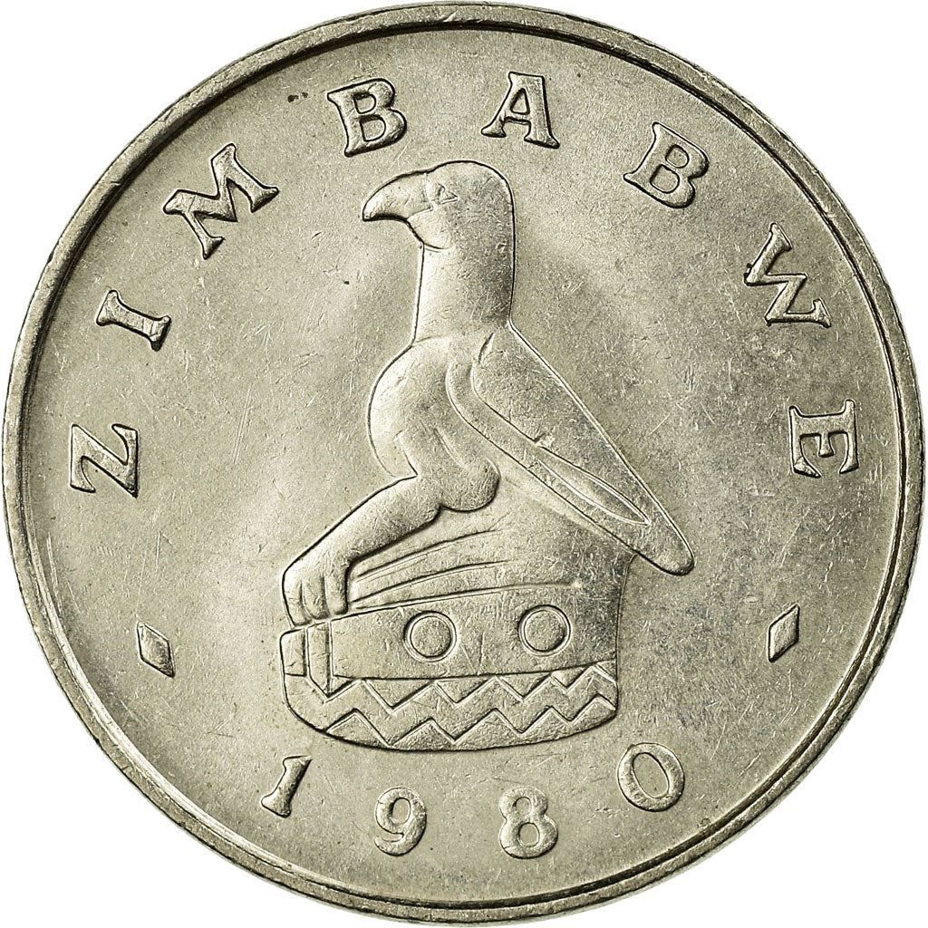 Zimbabwe | 10 Cents Coin | Bateleur Eagle | Baobab Tree | KM3 | 1980 - 1999